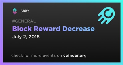 Block Reward Decrease