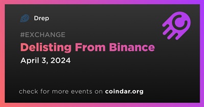 Drep to Be Delisted From Binance on April 3rd