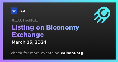 Ice to Be Listed on Biconomy Exchange on March 23rd