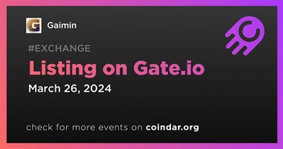 Gaimin to Be Listed on Gate.io