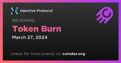 Injective Protocol to Hold Token Burn on March 27th