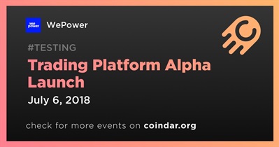Paglulunsad ng Alpha ng Trading Platform