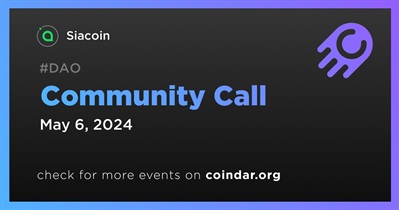 Siacoin to Host Community Call on May 6th