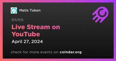 Metis Token to Hold Live Stream on YouTube on April 27th