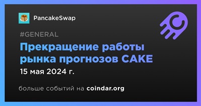 PancakeSwap закроет рынок прогнозов CAKE 15 мая