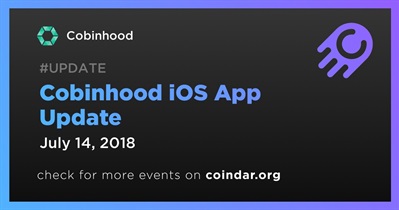 Cobinhood iOS 应用程序更新