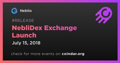 Paglulunsad ng NebliDex Exchange