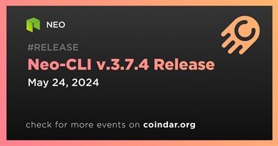 NEO to Release Neo-CLI v.3.7.4 on May 24th