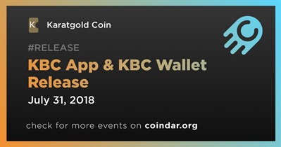 KBC 앱 및 KBC 지갑 출시