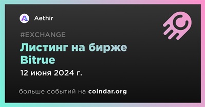 Bitrue проведет листинг Aethir 12 июня