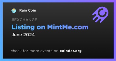 Rain Coin to Be Listed on MintMe.com in June
