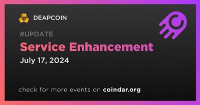 DEAPCOIN to Release Service Enhancement Update on July 17th