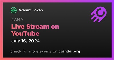 Wemix Token to Hold Live Stream on YouTube on July 16th