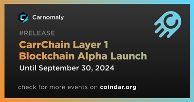 CarrChain Layer 1 Blockchain Alpha Launch