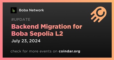 Boba Network to Conduct Backend Migrations for Boba Sepolia L2 on July 23rd