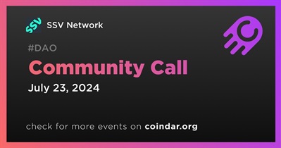 SSV Network to Host Community Call on July 23rd