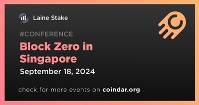 Laine Stake to Participate in Block Zero in Singapore on September 18th