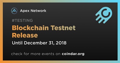 Lançamento da rede de testes Blockchain