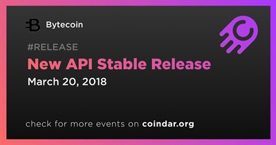Bagong API Stable Release