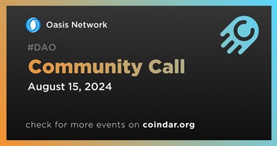 Oasis Network to Host Community Call on August 15th