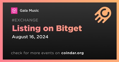 Gala Music to Be Listed on Bitget on August 16th