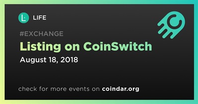 Listing on CoinSwitch
