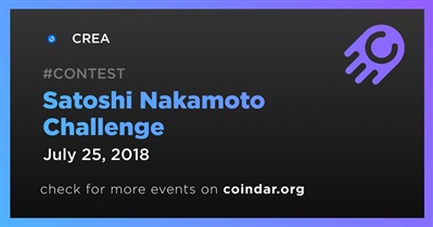 Satoshi Nakamoto Challenge