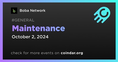 Boba Network to Conduct Scheduled Maintenance on October 2nd