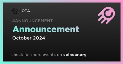 IOTA to Make Announcement on October 15th