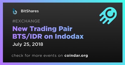 New Trading Pair BTS/IDR on Indodax