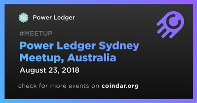 Power Ledger Sydney Meetup, Australia