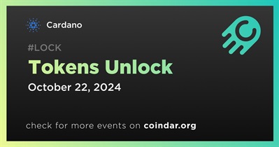 0.05% of ADA Tokens Will Be Unlocked on October 22nd