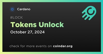 0.05% of ADA Tokens Will Be Unlocked on October 27th