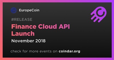 Finance Cloud API Launch