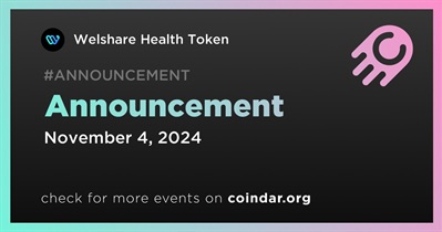 Welshare Health Token to Make Announcement