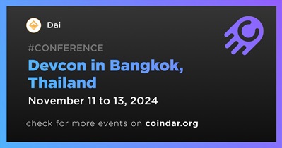 Dai to Participate in Devcon in Bangkok on November 10th