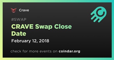 CRAVE Swap Close Date