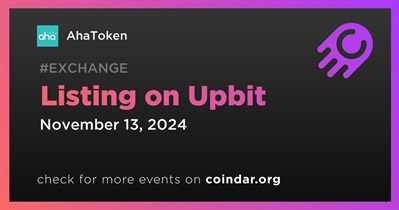 AhaToken to Be Listed on Upbit