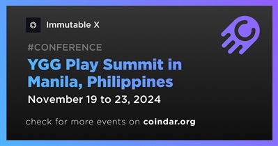 Immutable X to Participate in YGG Play Summit in Manila on November 19th