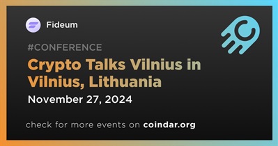 Fideum to Participate in Crypto Talks Vilnius in Vilnius on November 27th