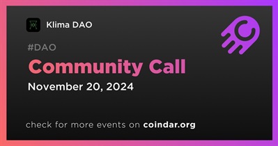 Klima DAO to Host Community Call on November 20th