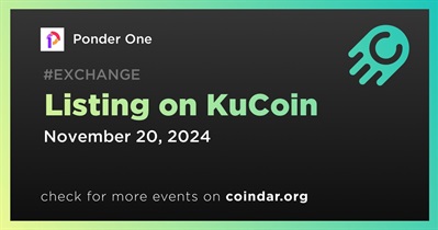 Ponder One to Be Listed on KuCoin on November 20th