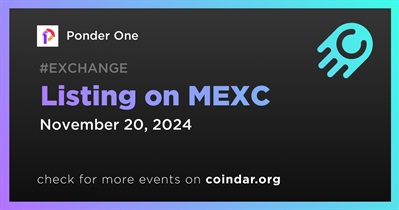 Ponder One to Be Listed on MEXC