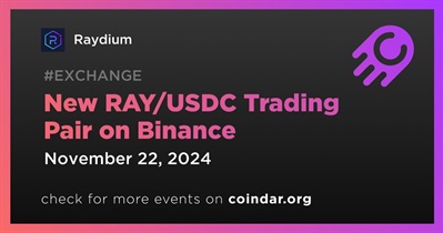 Binance üzerinden Yeni RAY/USDC Alım/Satım Çifti