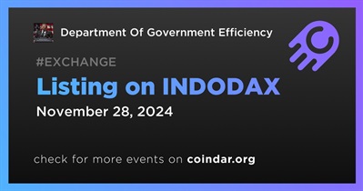 Department of Government Efficiency to Be Listed on INDODAX on November 28th