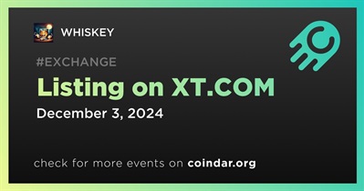 WHISKEY to Be Listed on XT.COM on December 3rd