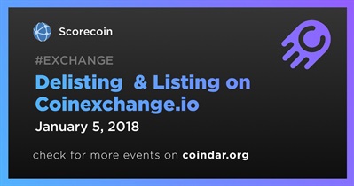 Delisting  & Listing on Coinexchange.io