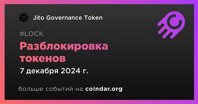 103,01% токенов JTO будет разблокировано 7 декабря