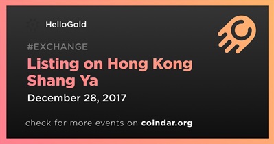 Listing on Hong Kong Shang Ya