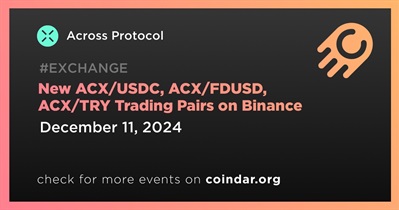 Bagong ACX/USDC, ACX/FDUSD, ACX/TRY Trading Pairs sa Binance